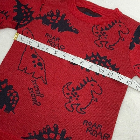 Red Dinosaur Print Sweater - Picture 5 of 8